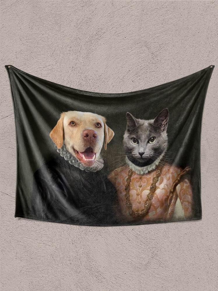 The Rulers - Custom Sibling Pet Blanket - NextGenPaws Pet Portraits